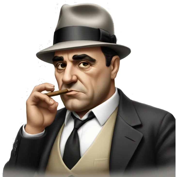 Al capone smoking a cigar  emoji