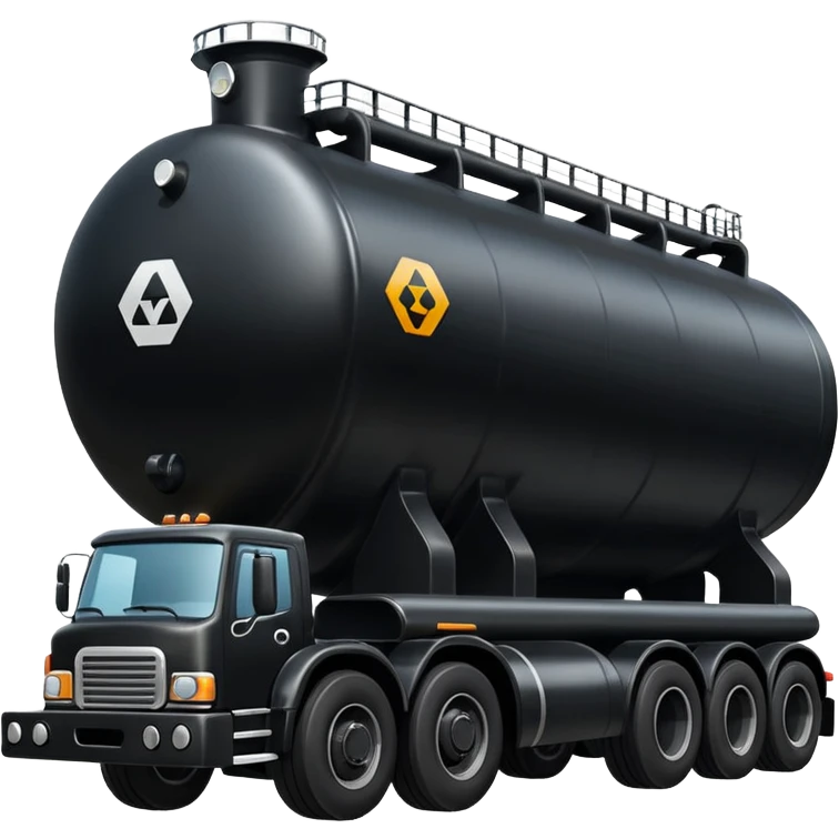 Generate a black oil tanker emoji