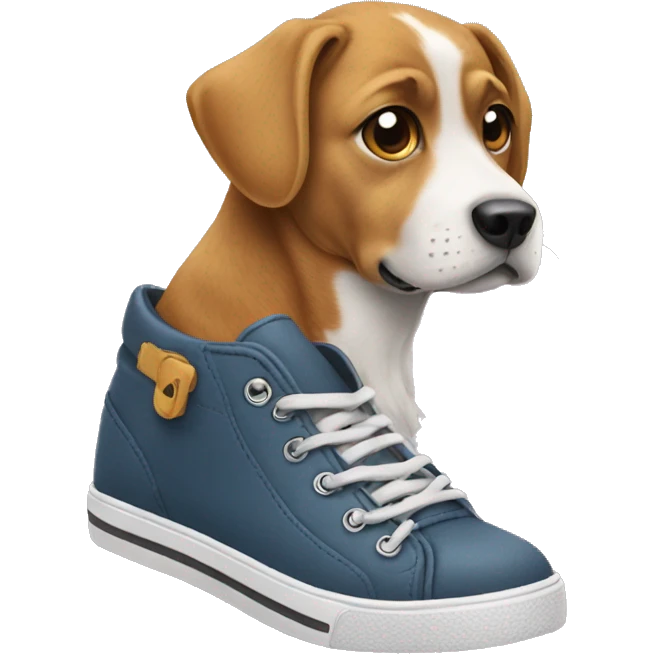 Dog wearing shoes emoji