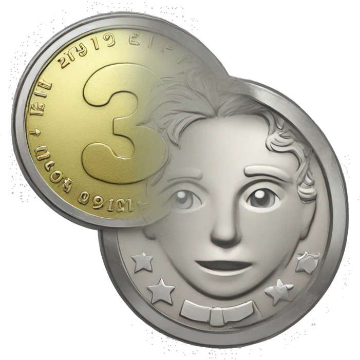 a coin half ruble half euro emoji