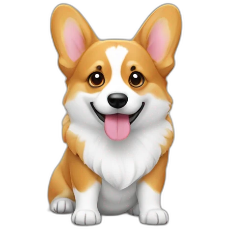 Corgi sur radeau emoji