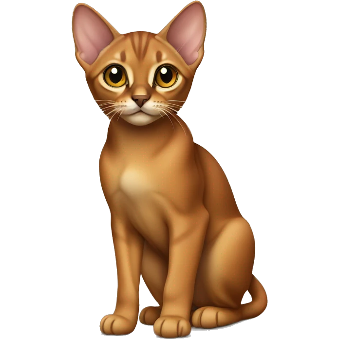 Abyssinian kitten standing  emoji