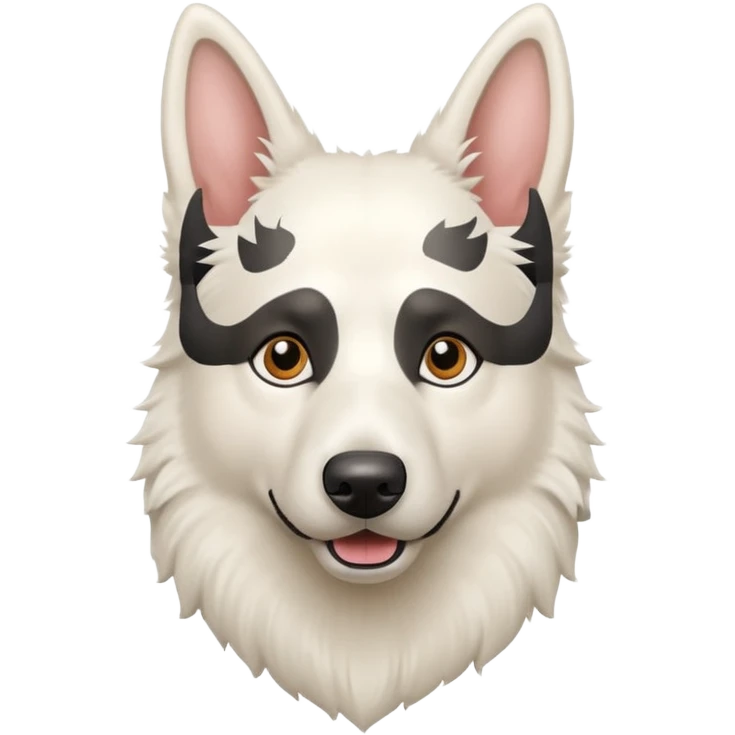 White belgian Shepard feels Like a fairy emoji