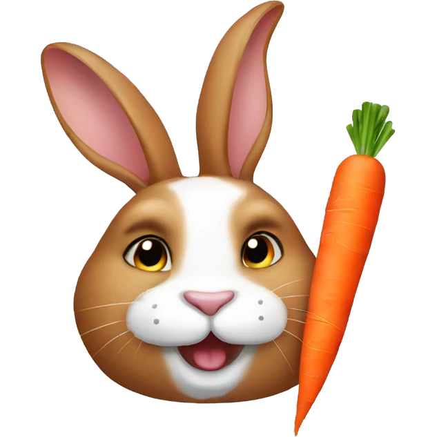 Rabbit with carrot  emoji