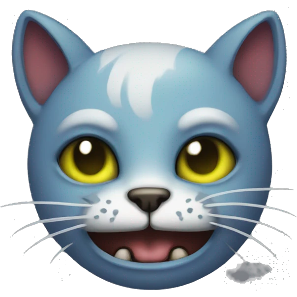 zombie cat smirking emoji
