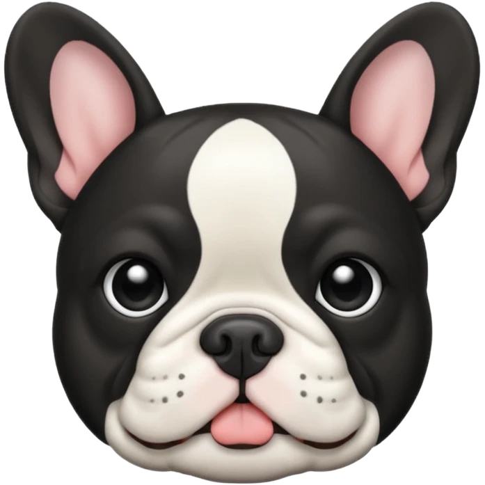 black & white french bulldog emoji