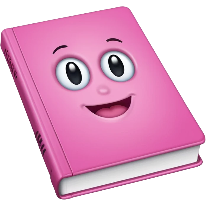 generate an ios genmoji of a pink book that says "IT ENDS WITH US"  emoji