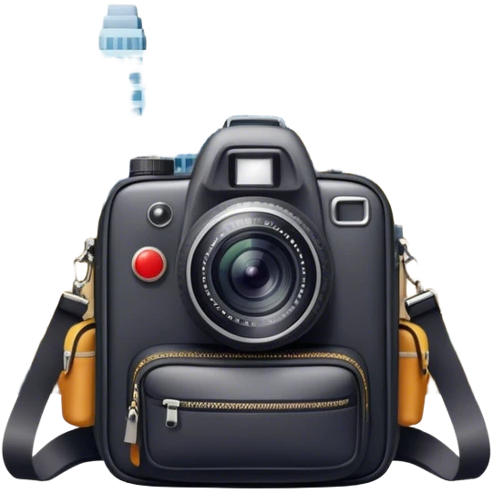 Icon for Urban Tourism: a city skyline with iconic buildings, a camera, and a backpack. The icon should represent the exploration of urban destinations, with elements like streets, landmarks, and vibrant city life. Transparent background. emoji