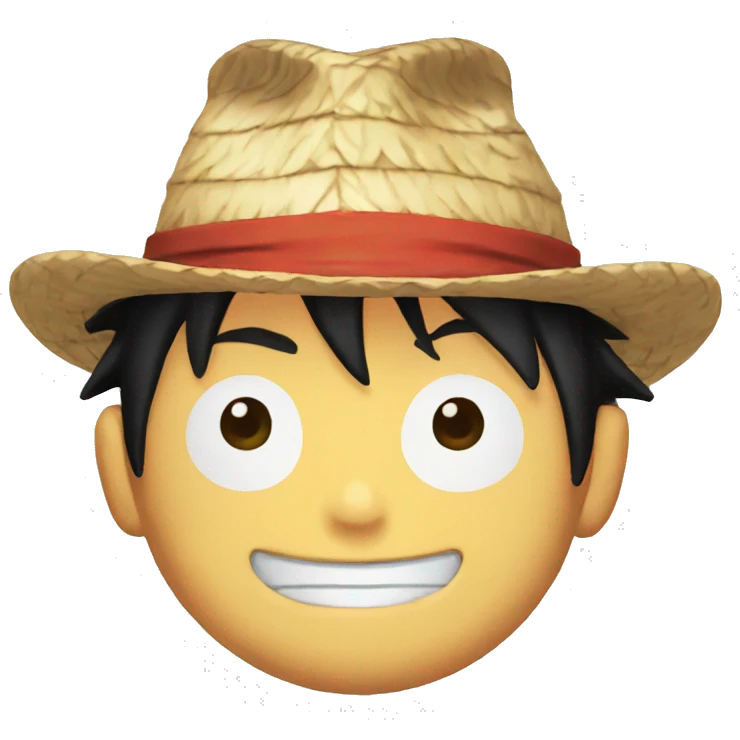 The hat of luffy emoji
