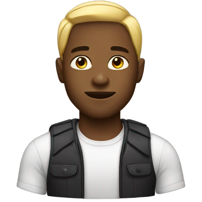 Black blonde guy emoji