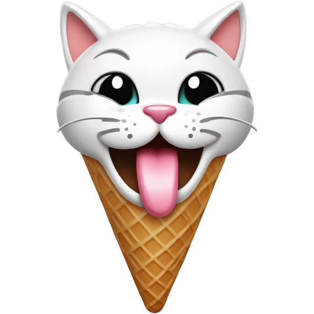 Cat eating ice cream  emoji