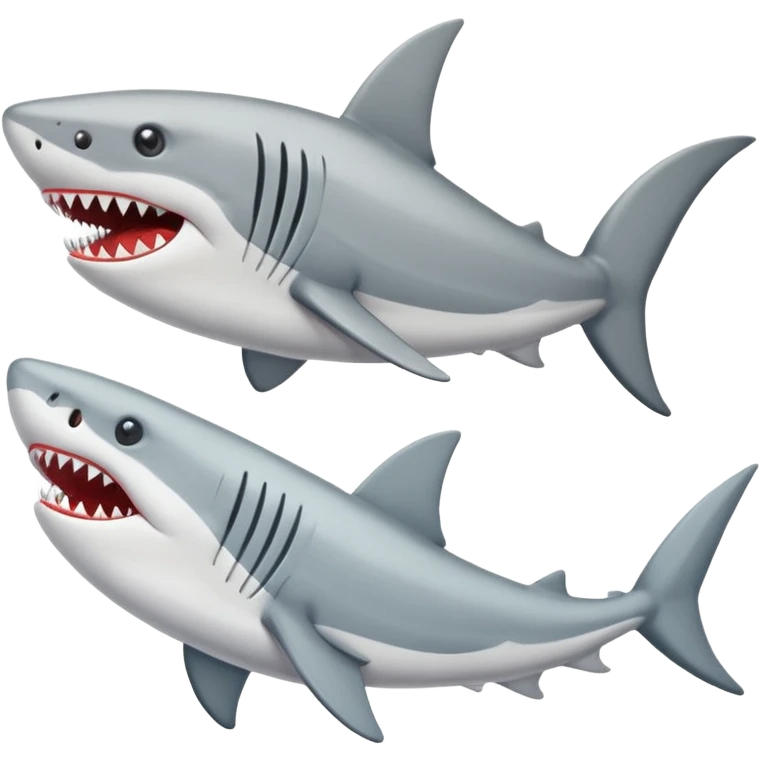 Un tiburón con tenis emoji