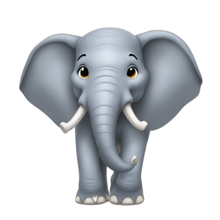 elephant trumpets in the air emoji