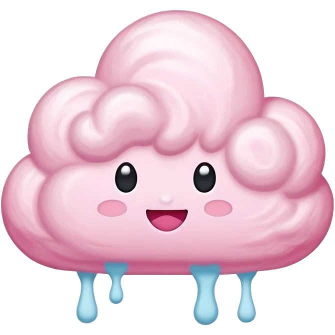 Cotton candy cloud emoji