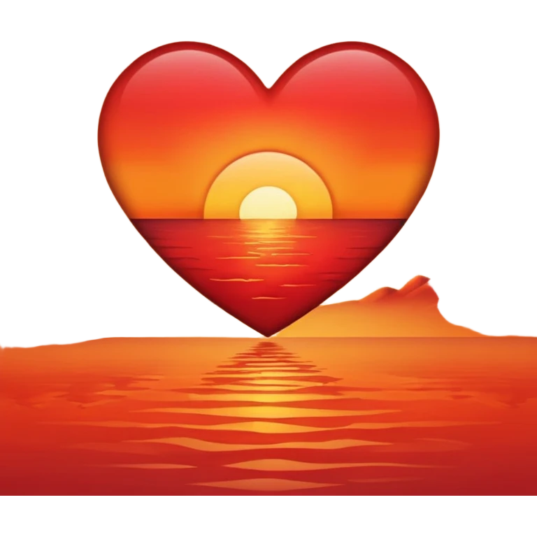 Sunset heart emoji