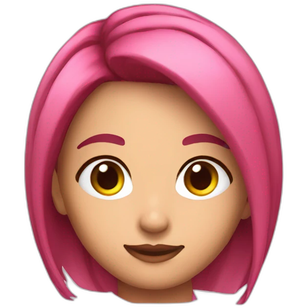 Gaming Girl rosa hair emoji