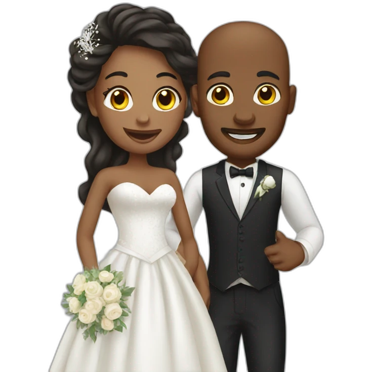 beautiful bridal Couple emoji