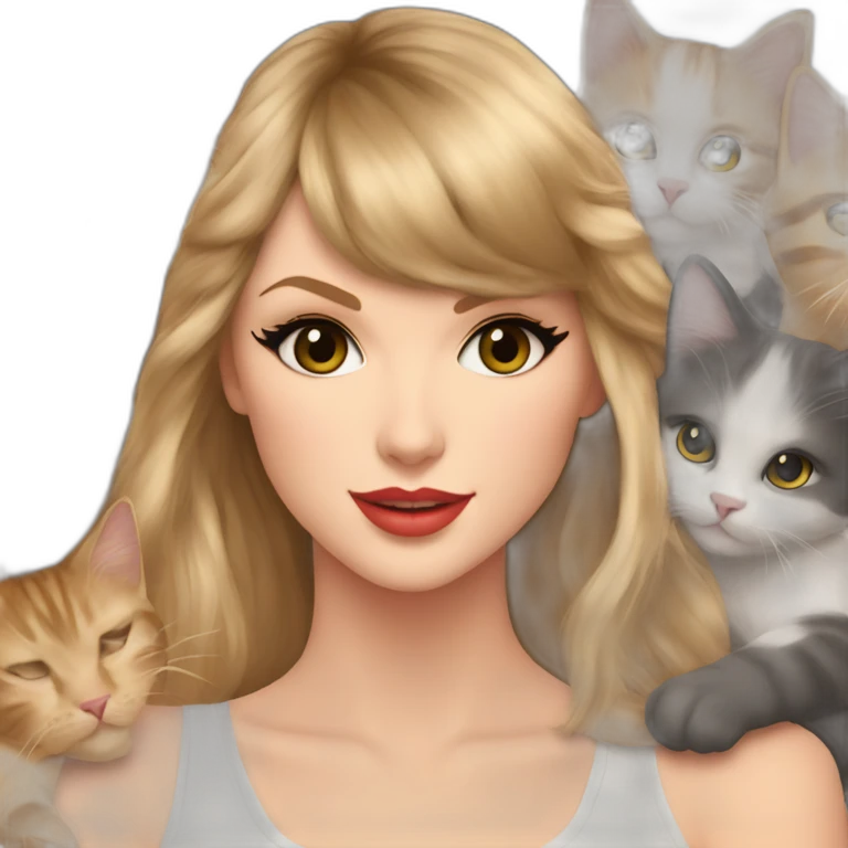 Taylor Swift and her cats emoji