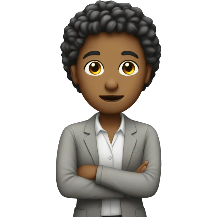 WHITE TEACHER SAYING NO emoji