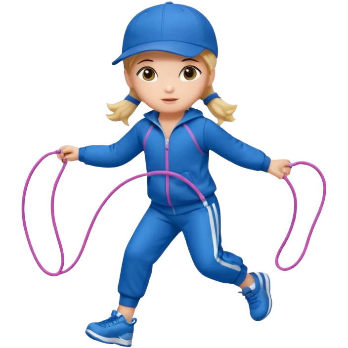 hree big emojis: 👧🏻🎀 (doll girl), 😀👕4️⃣5️⃣6️⃣🤾 (player jumping rope in tracksuit 456), 👦🏻🧢 (boy with cap). emoji