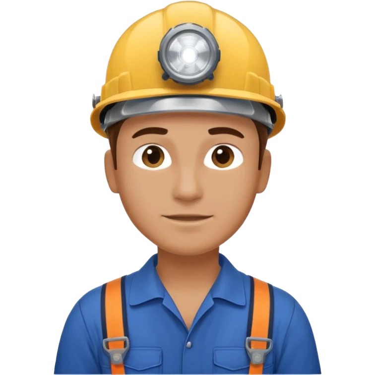 Technician + headlamp + blue jumpsuit, Repair Crew. emoji
