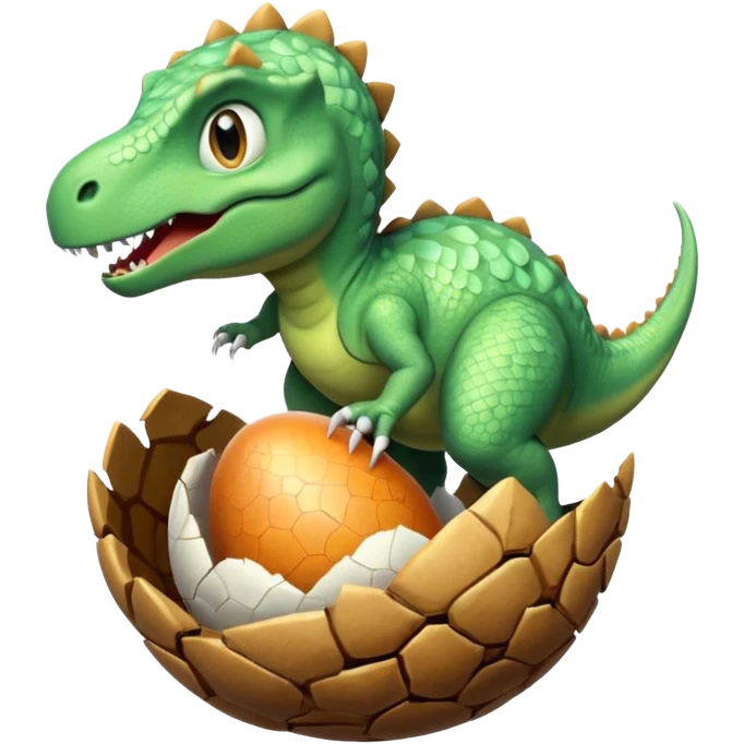 dinosaur coming out of egg emoji