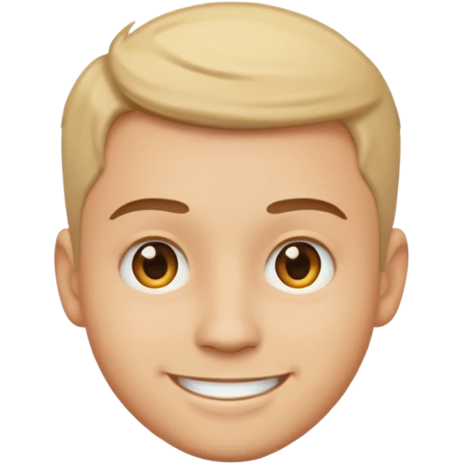 Handsome guy emoji like round IOS emoji more handsome emoji