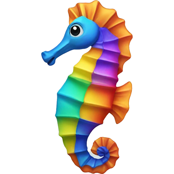 Colorful sea horse  emoji
