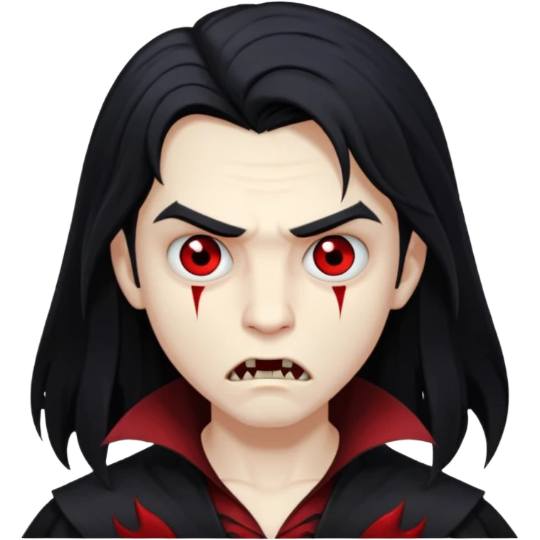 sad face vampire boy long hair
 emoji