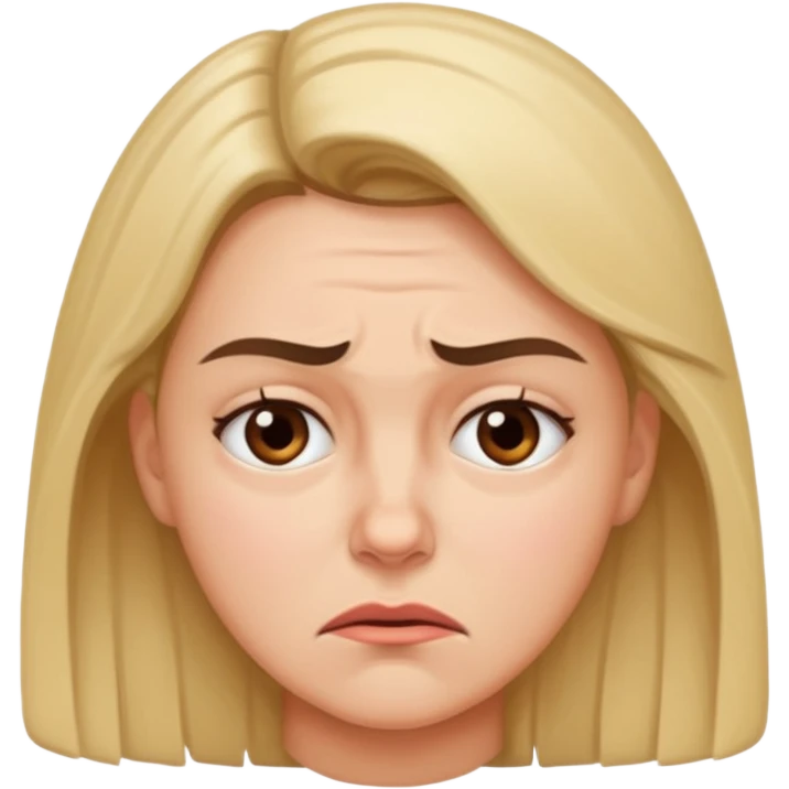 Una mujer estresada emoji