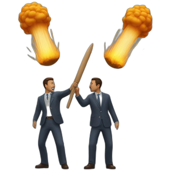 Projectile hitting men emoji