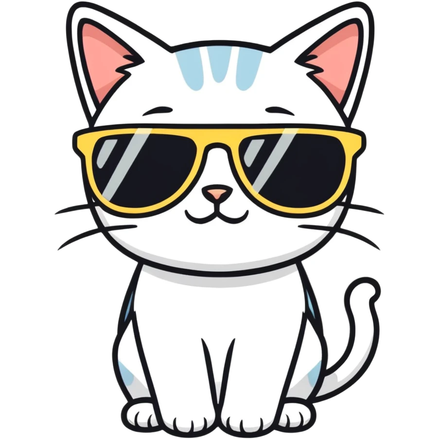 Cat with sunglasses emoji