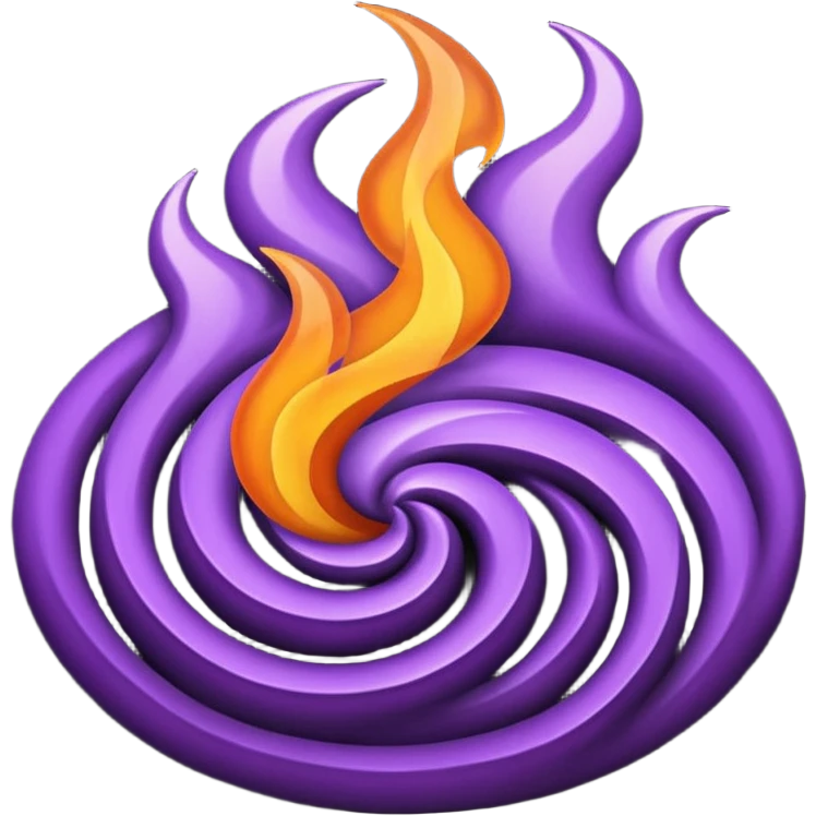 Wicked purple flames emoji