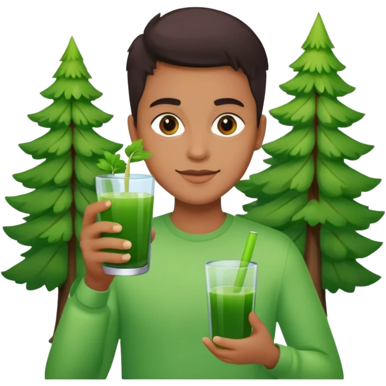juice,forest fruits, person, green juice emoji
