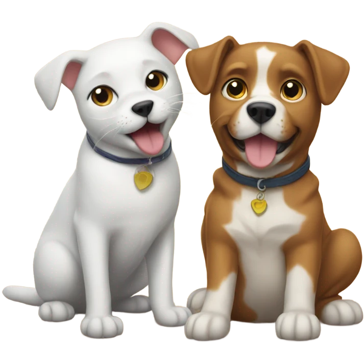 Cat and dog friends  emoji