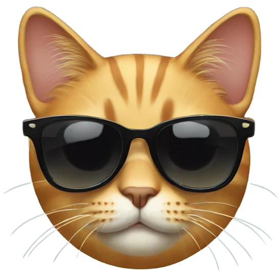 Cat with sunglasses emoji