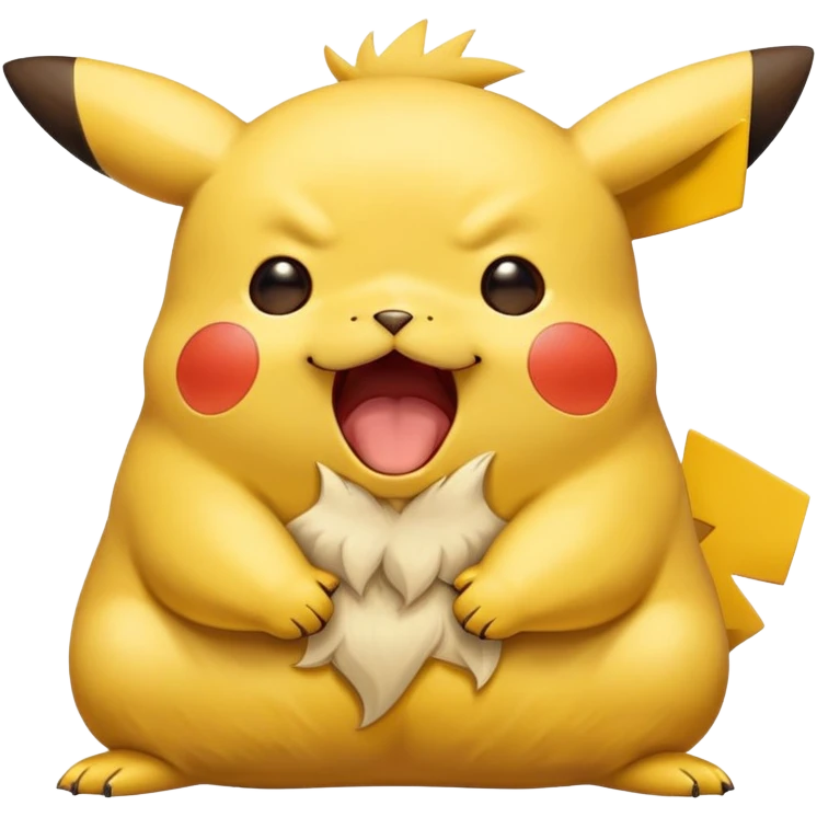 sleepy tired Pikachu yawning emoji