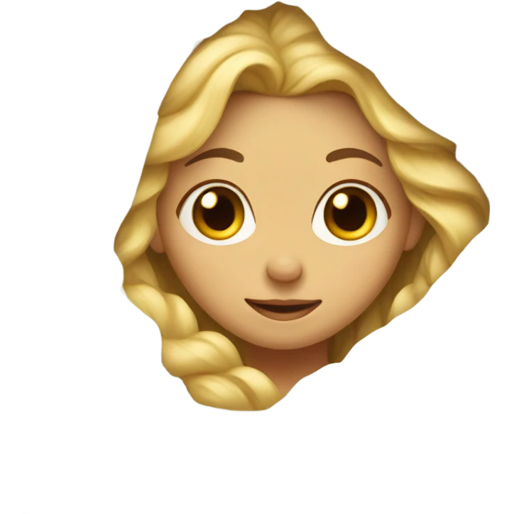 Blonde girl wrapped in cosy bedsheet emoji