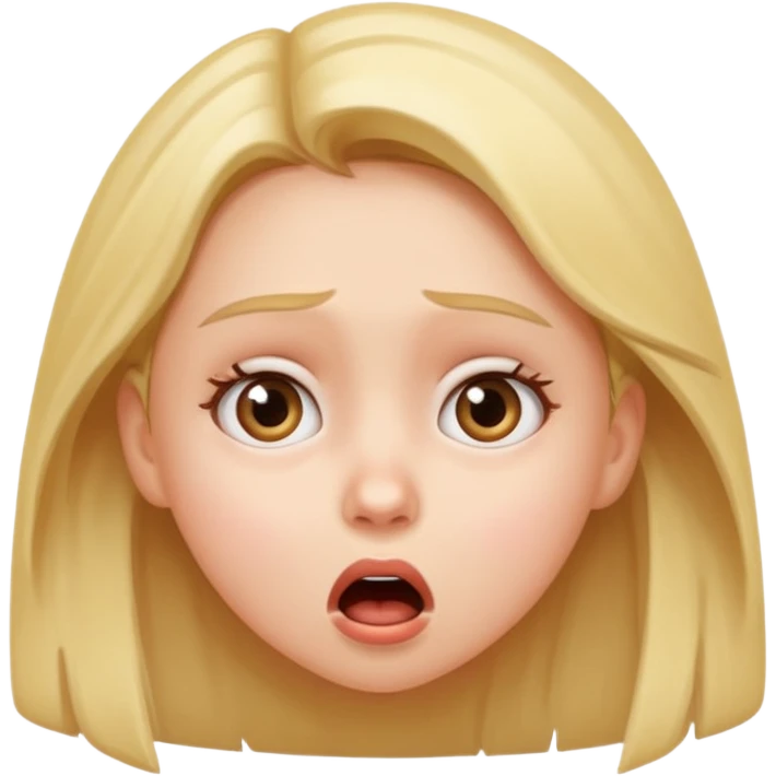 girl making shocked face emoji