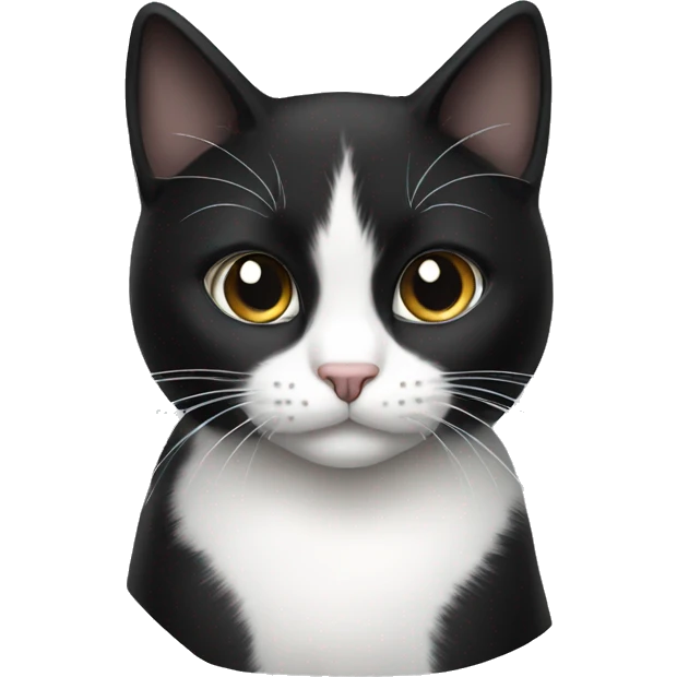 black and white cat emoji