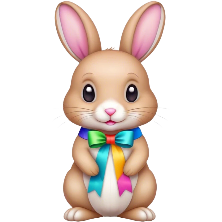 Rabbit with ribbon emoji