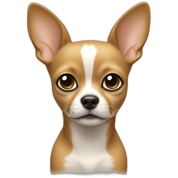 chihuahu color caqui with a white line in her head emoji