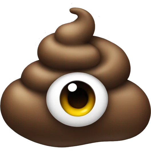 Poop with eyes emoji