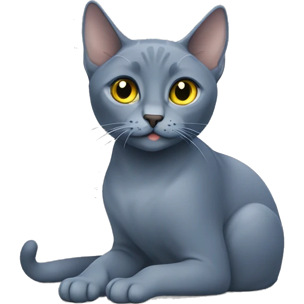Russian blue cat emoji