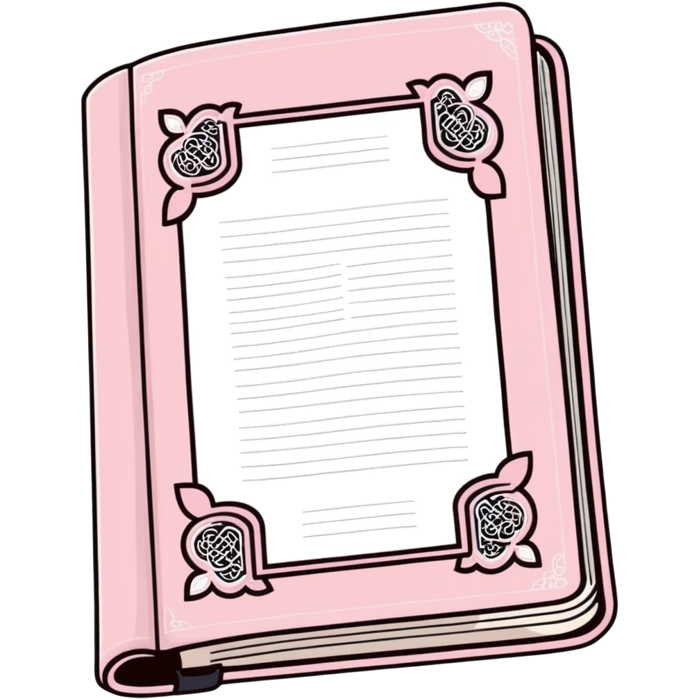 Baby pink Quran book, pastel soft pink Muslim holy book emoji