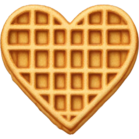 Beige heart waffle emoji
