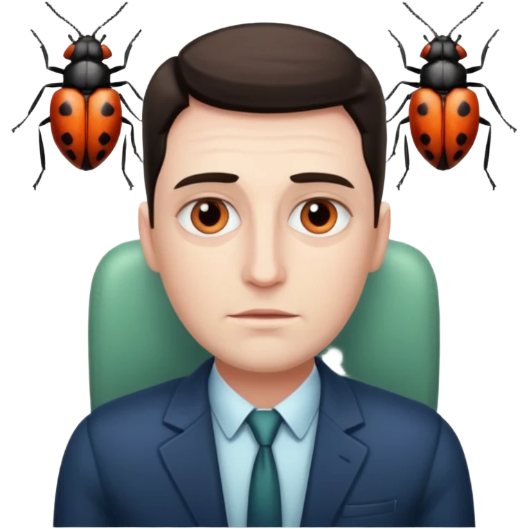 Human bug hybrid man therapist  emoji