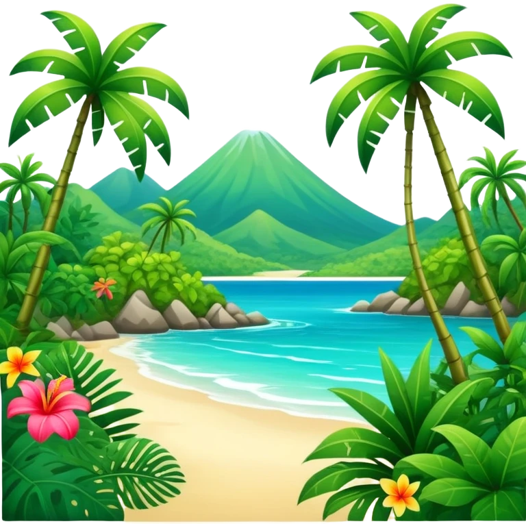 Full Tropical exotic scenery  emoji