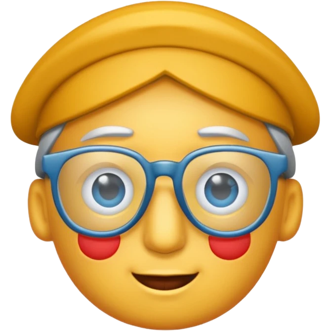Wissenschaftler mit Brille und Blutegel auf dem Kopf emoji