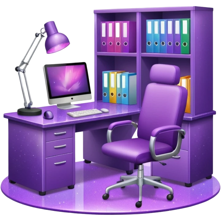 Purple Glitter office emoji